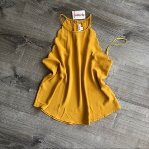 Yellow halter blouse